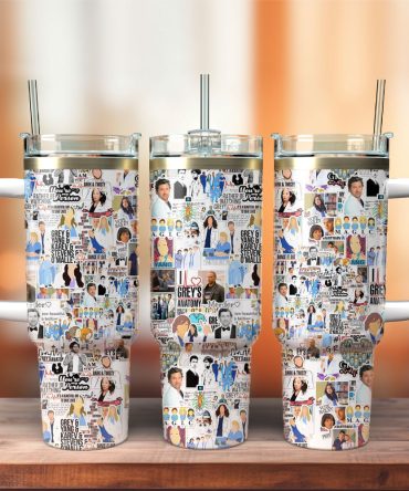 Grey’S Anatomy Tv Series Custom Stanley Quencher 40Oz Stainless Steel Tumbler With Handle
