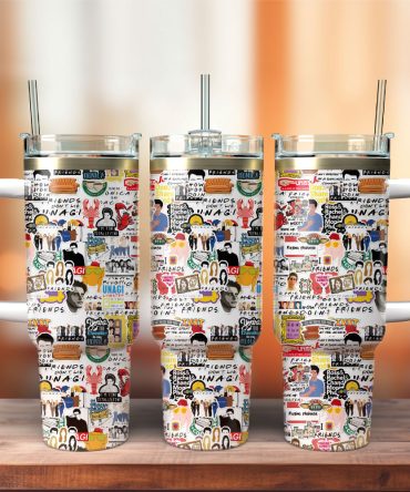 Friends Tv Series Custom Stanley Quencher 40Oz Stainless Steel Tumbler With Handle