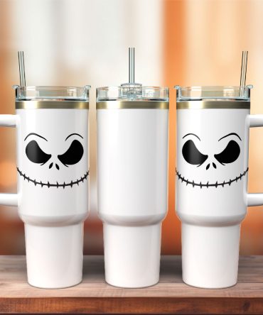 The Nightmare Before Christmas Movie Custom Stanley Quencher 40Oz Stainless Steel Tumbler With Handle