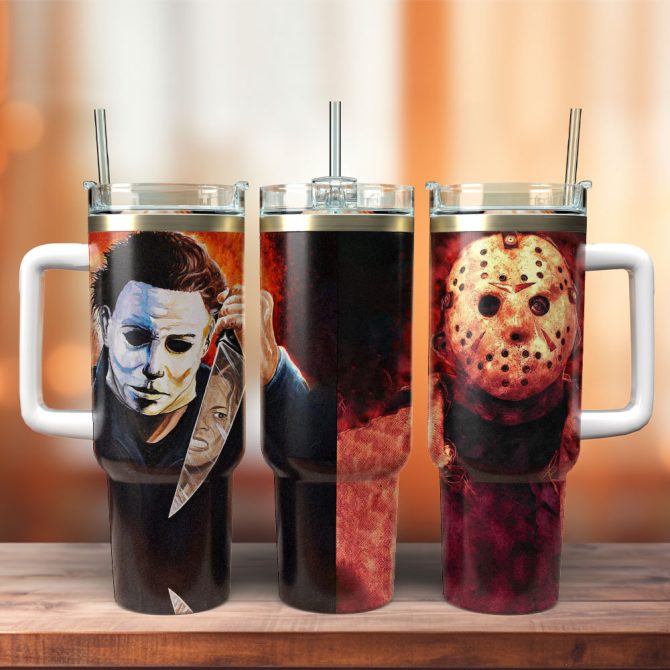 Friday The 13Th Movie Custom Stanley Quencher 40Oz Stainless Steel Tumbler