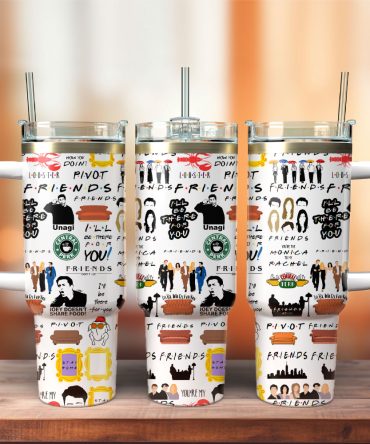 Friends Tv Series Custom Stanley Quencher 40Oz Stainless Steel Tumbler With Handle