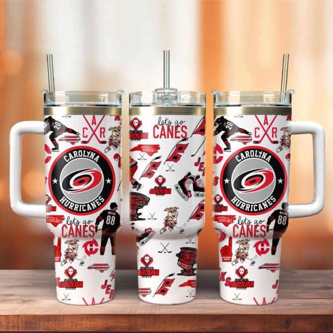 Carolina Hurricanes Ice Hockey Nhl Sport Custom Stanley Quencher 40Oz Stainless Steel Tumbler