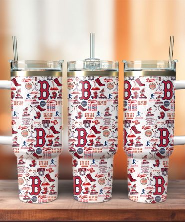 Boston Red Sox Baseball Mlb Sport Custom Stanley Quencher 40Oz Stainless Steel Tumbler