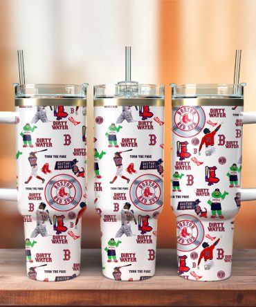 Boston Red Sox Baseball Mlb Sport Custom Stanley Quencher 40Oz Stainless Steel Tumbler