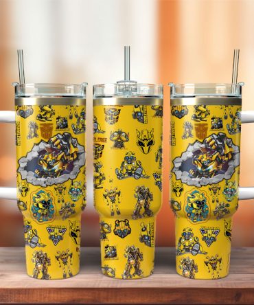 Bumblebee Movie Custom Stanley Quencher 40Oz Stainless Steel Tumbler