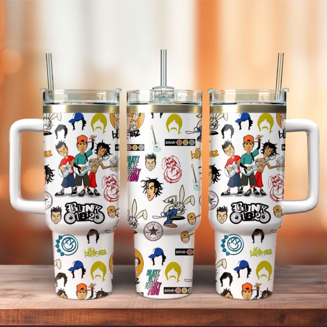 Blink 182 Music Custom Stanley Quencher 40Oz Stainless Steel Tumbler