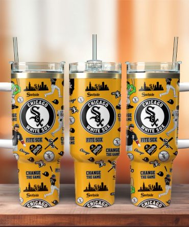 Chicago White Sox Baseball Mlb Sport Custom Stanley Quencher 40Oz Stainless Steel Tumbler