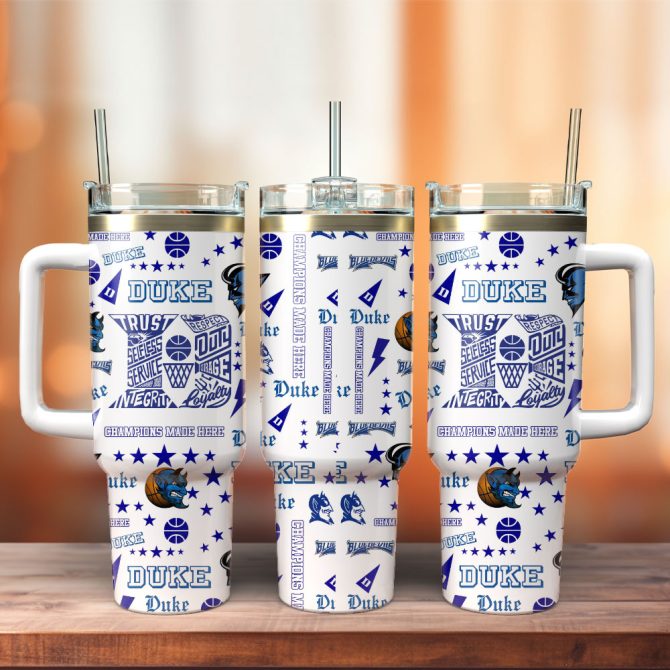 Duke Blue Devils Basketball Ncaa Sport Custom Stanley Quencher 40Oz Stainless Steel Tumbler