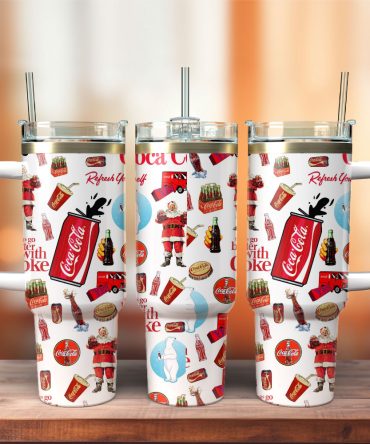 Coca Cola Drinks Custom Stanley Quencher 40Oz Stainless Steel Tumbler