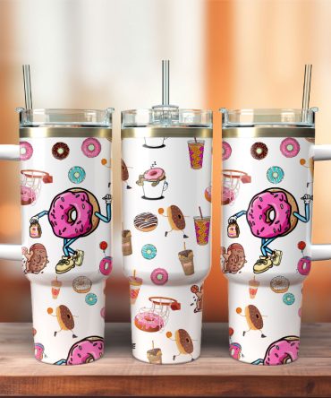 Donut Food Custom Stanley Quencher 40Oz Stainless Steel Tumbler