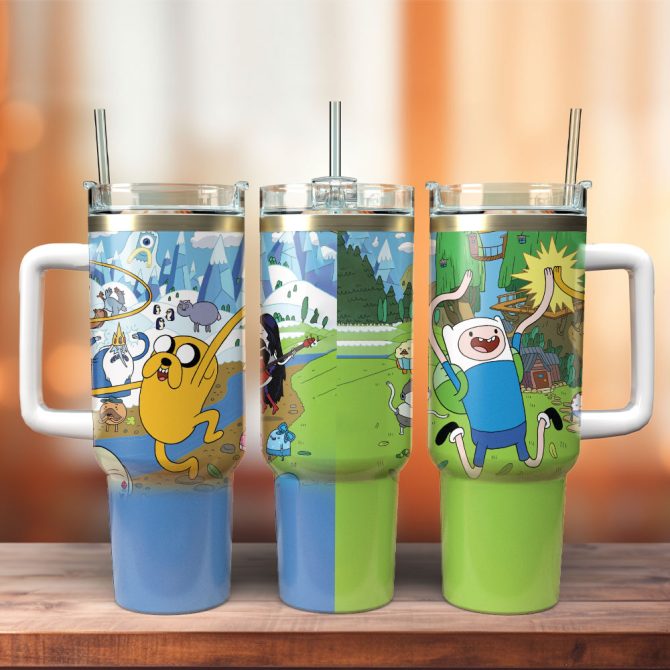 Adventure Time Tv Series Custom Stanley Quencher 40Oz Stainless Steel Tumbler