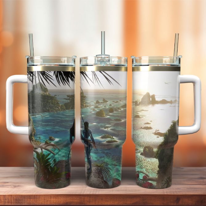 Avatar The Way Of Water Movie Custom Stanley Quencher 40Oz Stainless Steel Tumbler