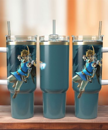 Gonzaga Bulldogs Ncaa Sport The Legend Of Zelda Games Custom Stanley Quencher 40Oz Stainless Steel Tumbler