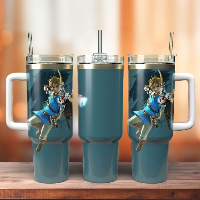 Gonzaga Bulldogs Ncaa Sport The Legend Of Zelda Games Custom Stanley Quencher 40Oz Stainless Steel Tumbler