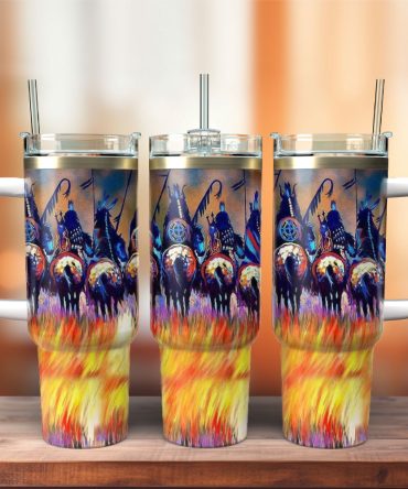Horses Native American Custom Stanley Quencher 40Oz Stainless Steel Tumbler
