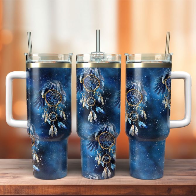 Dream Catcher Native American Custom Stanley Quencher 40Oz Stainless Steel Tumbler