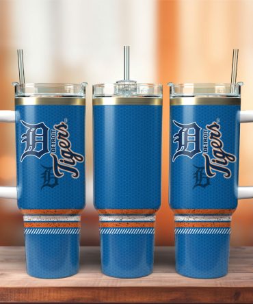 Detroit Tigers Baseball Mlb Sport Custom Stanley Quencher 40Oz Stainless Steel Tumbler