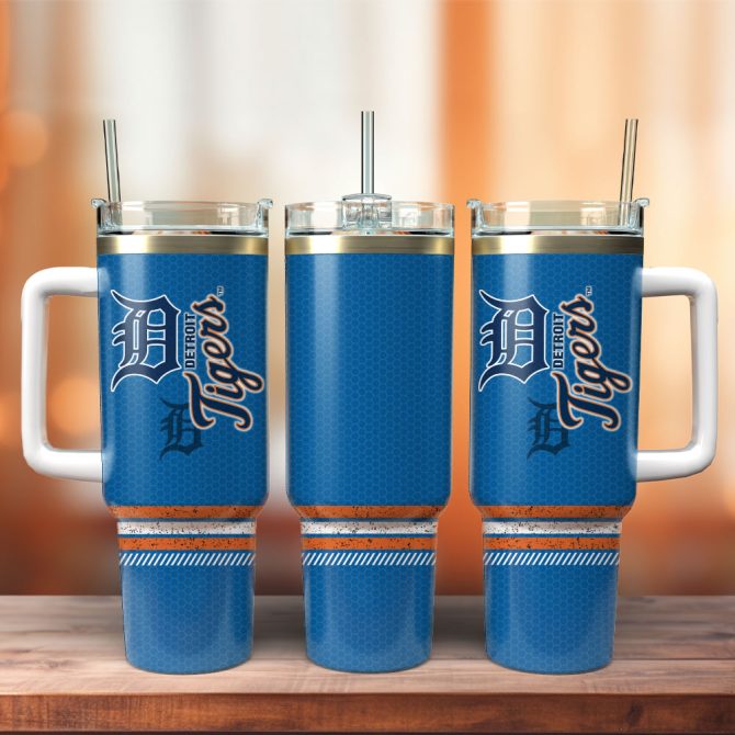 Detroit Tigers Baseball Mlb Sport Custom Stanley Quencher 40Oz Stainless Steel Tumbler