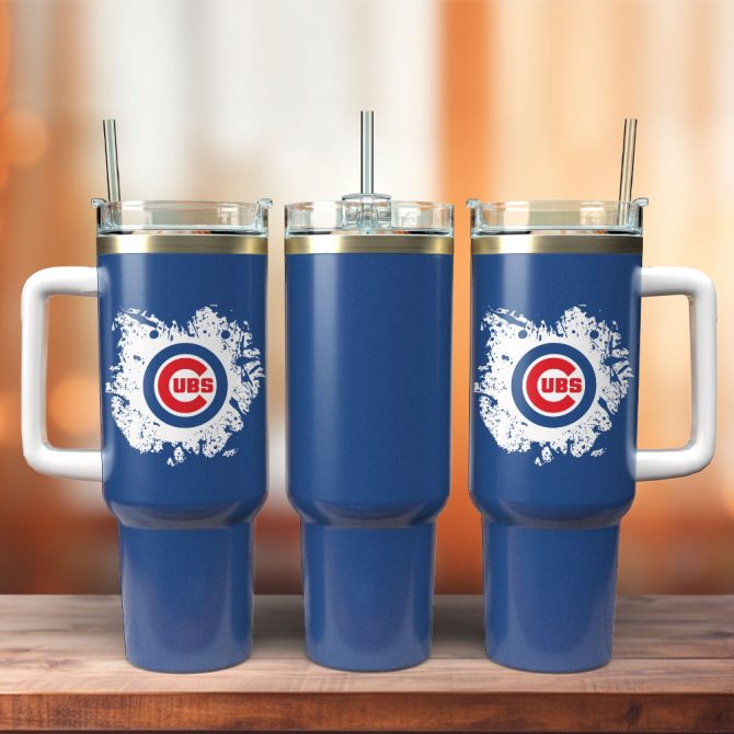 Chicago Cubs Mlb Sport Custom Stanley Quencher 40Oz Stainless Steel Tumbler