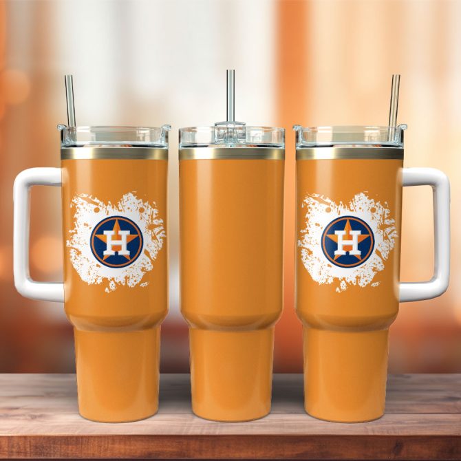 Houston Astros Baseball Mlb Sport Custom Stanley Quencher 40Oz Stainless Steel Tumbler