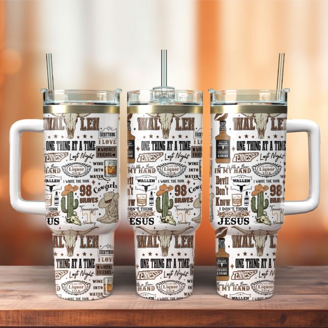 Morgan Wallen Music Custom Stanley Quencher 40Oz Stainless Steel Tumbler