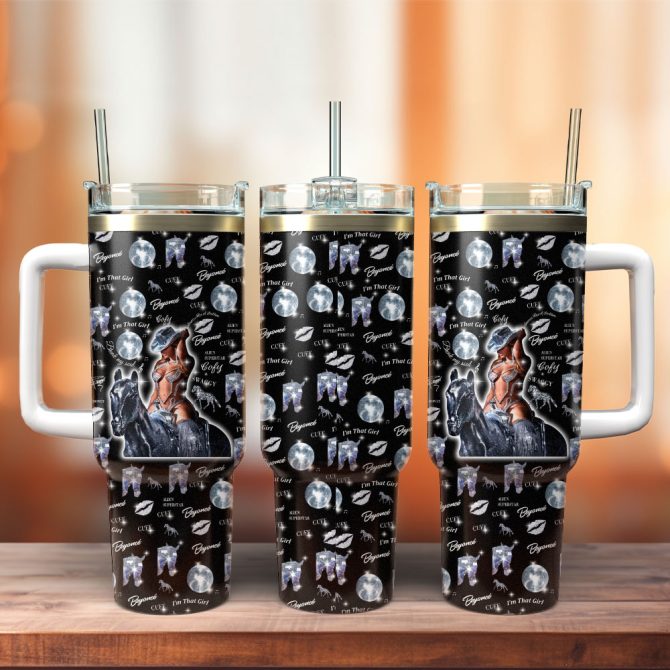 Beyoncé Music Custom Stanley Quencher 40Oz Stainless Steel Tumbler