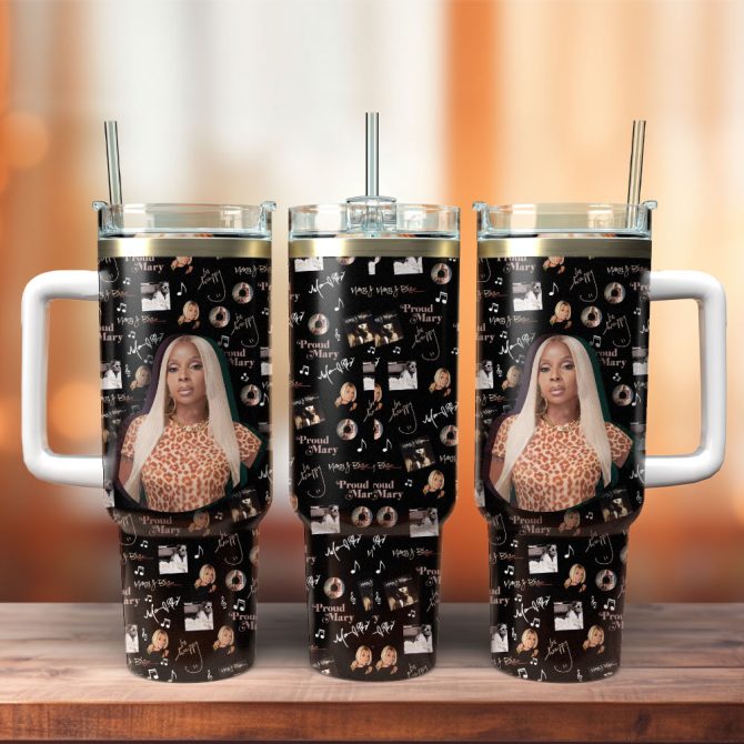 Mary J. Blige Music Custom Stanley Quencher 40Oz Stainless Steel Tumbler