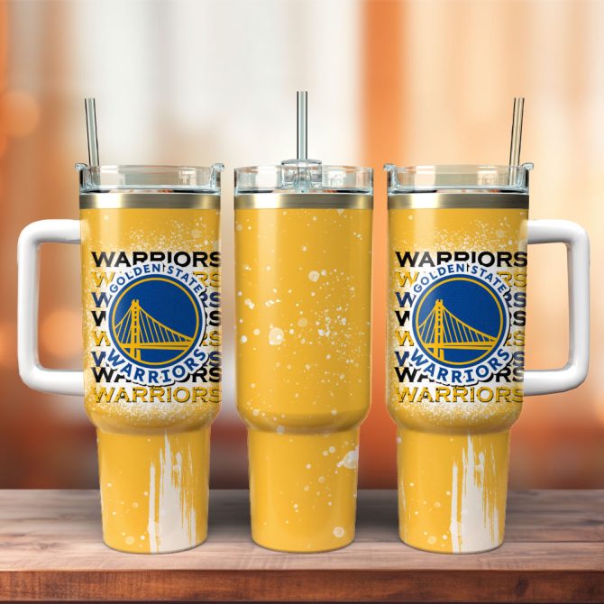 Golden State Warriors Nba Sport Custom Stanley Quencher 40Oz Stainless Steel Tumbler - Image 3