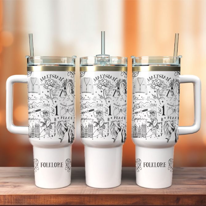 Artwork Custom Stanley Quencher 40Oz Stainless Steel Tumbler With Handle