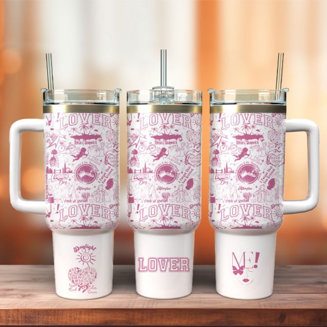 Artwork Custom Stanley Quencher 40Oz Stainless Steel Tumbler With Handle