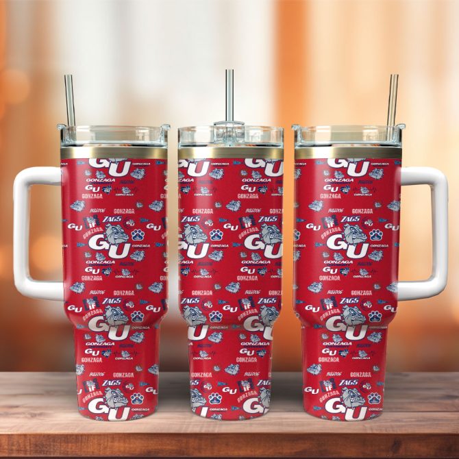 Gonzaga Bulldogs Ncaa Sport Custom Stanley Quencher 40Oz Stainless Steel Tumbler