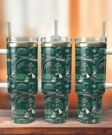 Michigan State Spartans Ncaa Sport Custom Stanley Quencher 40Oz Stainless Steel Tumbler