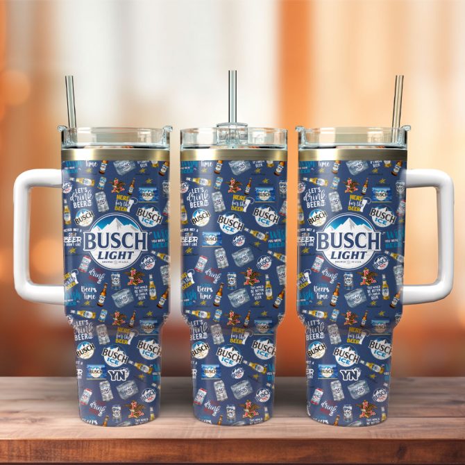 Busch Light Beer Custom Stanley Quencher 40Oz Stainless Steel Tumbler - Image 3