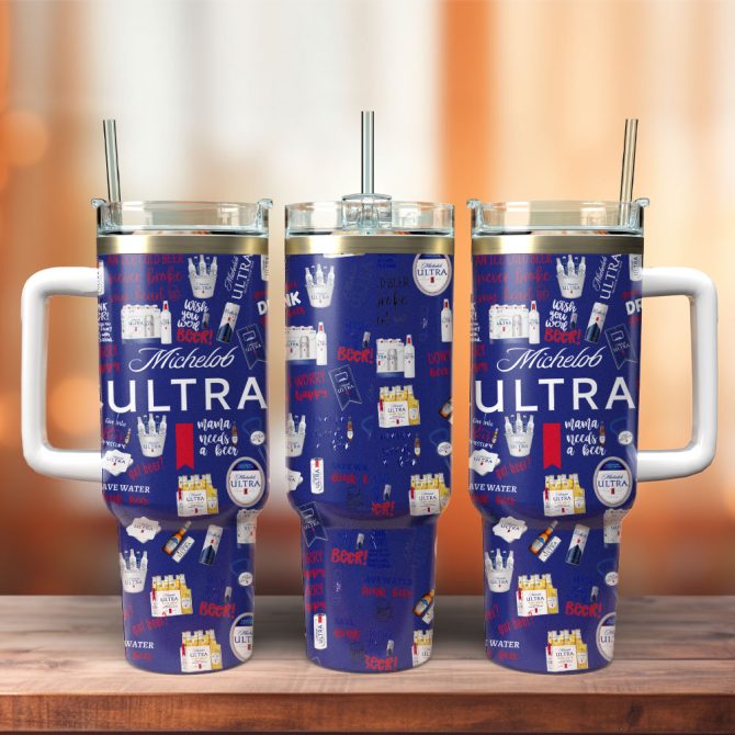 Michelob Ultra Beer Custom Stanley Quencher 40Oz Stainless Steel Tumbler - Image 4