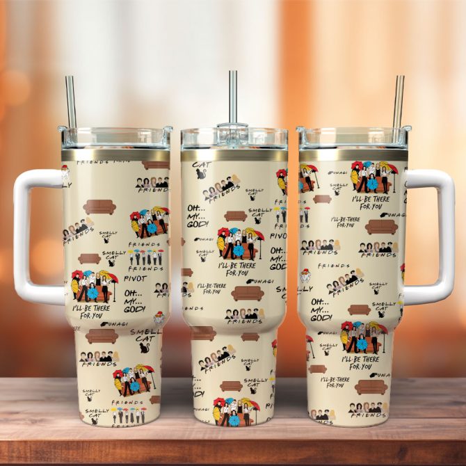 Friends Tv Series Custom Stanley Quencher 40Oz Stainless Steel Tumbler