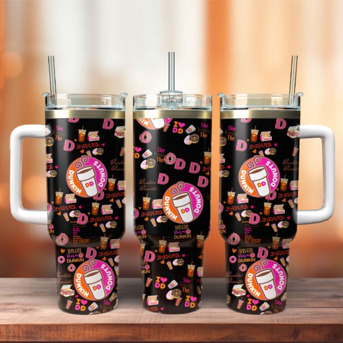Dunkin Donuts Drink Custom Stanley Quencher 40Oz Stainless Steel Tumbler - Image 3