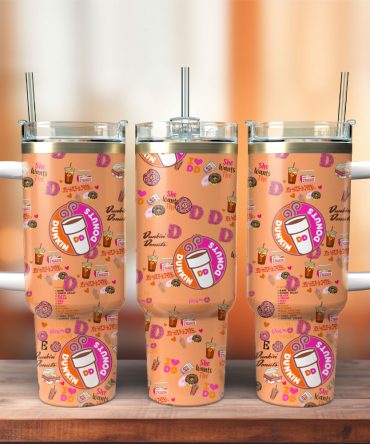 Dunkin Donuts Drink Custom Stanley Quencher 40Oz Stainless Steel Tumbler