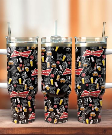 Budweiser Beer Custom Stanley Quencher 40Oz Stainless Steel Tumbler