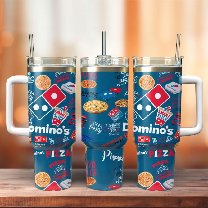 Domino’S Pizza Food Custom Stanley Quencher 40Oz Stainless Steel Tumbler - Image 2