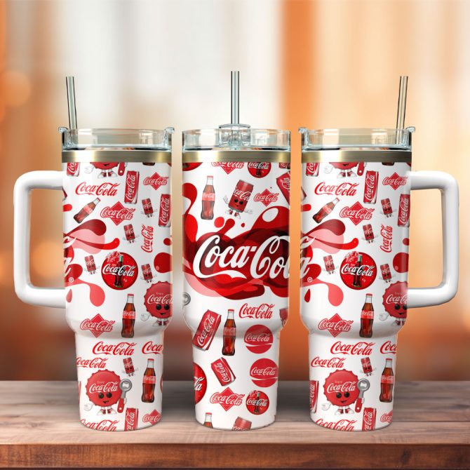 Cocacola Drink Custom Stanley Quencher 40Oz Stainless Steel Tumbler