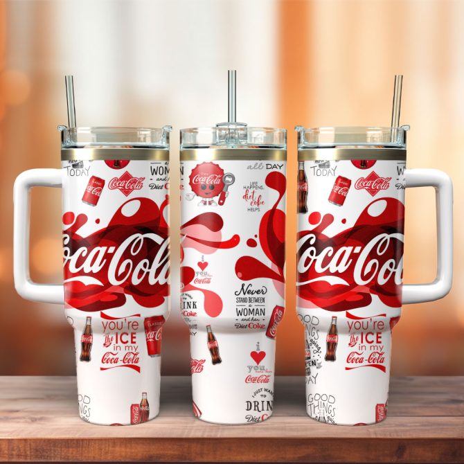 Cocacola Drink Custom Stanley Quencher 40Oz Stainless Steel Tumbler - Image 3