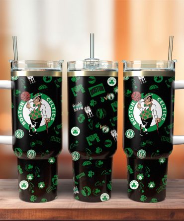 Boston Celtics Nba Sport Custom Stanley Quencher 40Oz Stainless Steel Tumbler