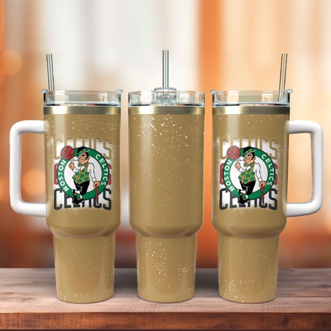 Boston Celtics Nba Sport Custom Stanley Quencher 40Oz Stainless Steel Tumbler - Image 3