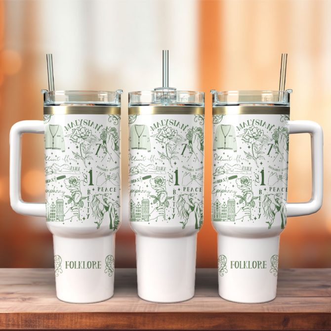 Artwork Custom Stanley Quencher 40Oz Stainless Steel Tumbler With Handle