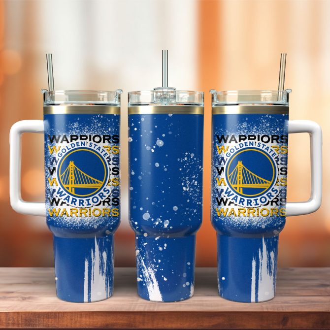 Golden State Warriors Nba Sport Custom Stanley Quencher 40Oz Stainless Steel Tumbler
