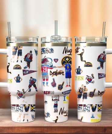 Denver Nuggets Nba Sport Custom Stanley Quencher 40Oz Stainless Steel Tumbler