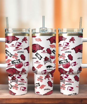 Arkansas Razorbacks Ncaa Sport Custom Stanley Quencher 40Oz Stainless Steel Tumbler