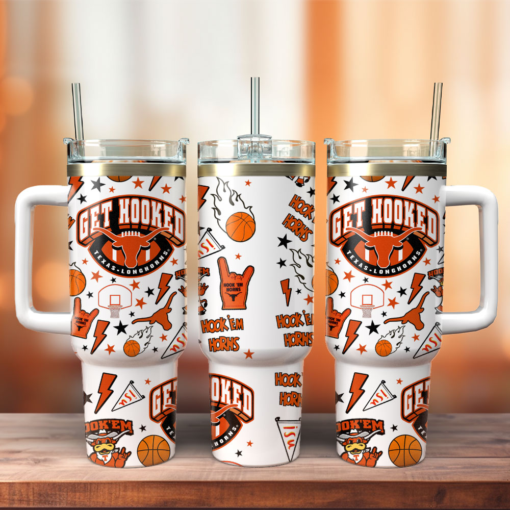 Texas Longhorns Ncaa Sport Custom Stanley Quencher 40Oz Stainless Steel Tumbler