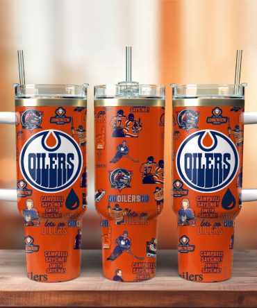 Edmonton Oilers Nhl Sport Custom Stanley Quencher 40Oz Stainless Steel Tumbler