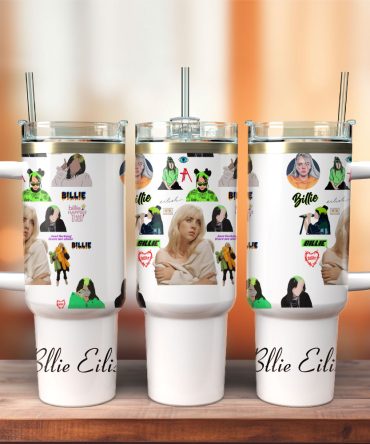 Billie Eilish Music Custom Stanley Quencher 40Oz Stainless Steel Tumbler